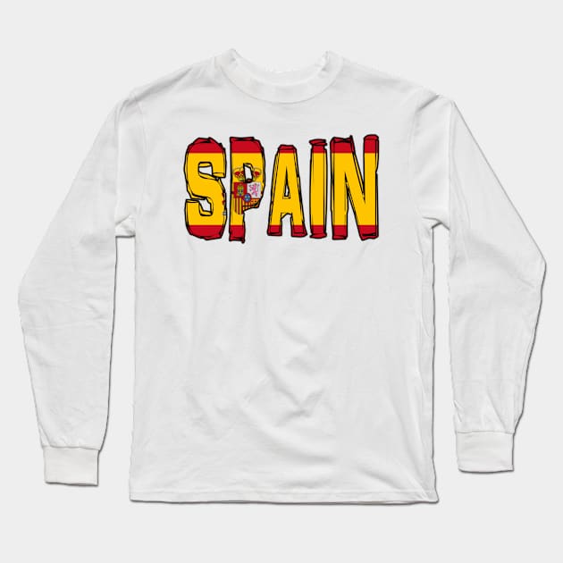Spain Long Sleeve T-Shirt by Design5_by_Lyndsey